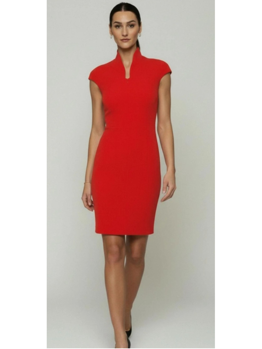 Nora Gardner Evelyn Sheath Dress Red Sz 8 Business Workwear Corporate